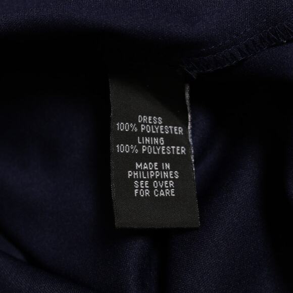 IZ Byer Navy Blue Chiffon Fit & Flare Mini Dress Sleeveless Pleated Size XS - Picture 6 of 8